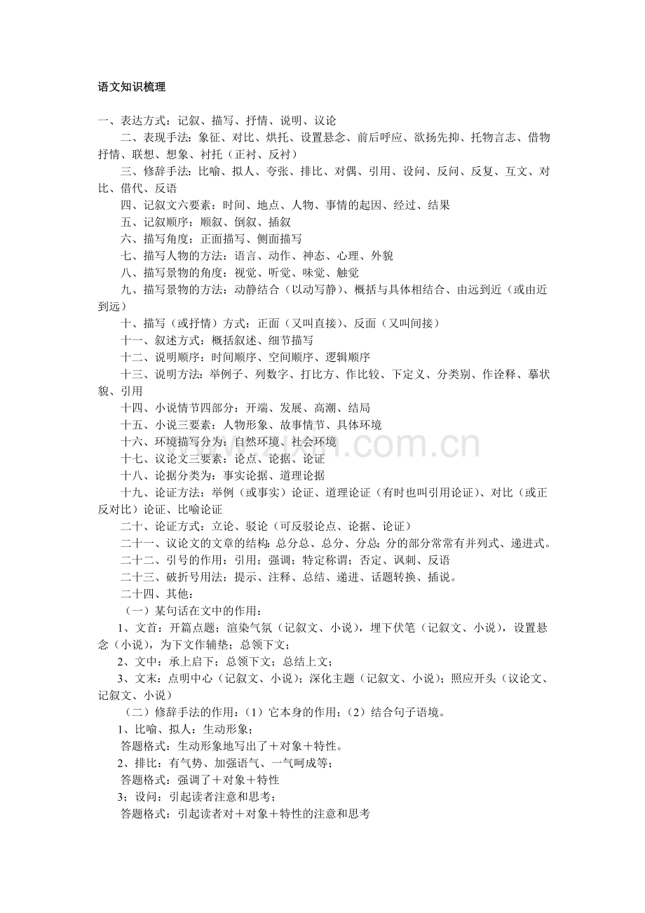 语文知识梳理.doc_第1页