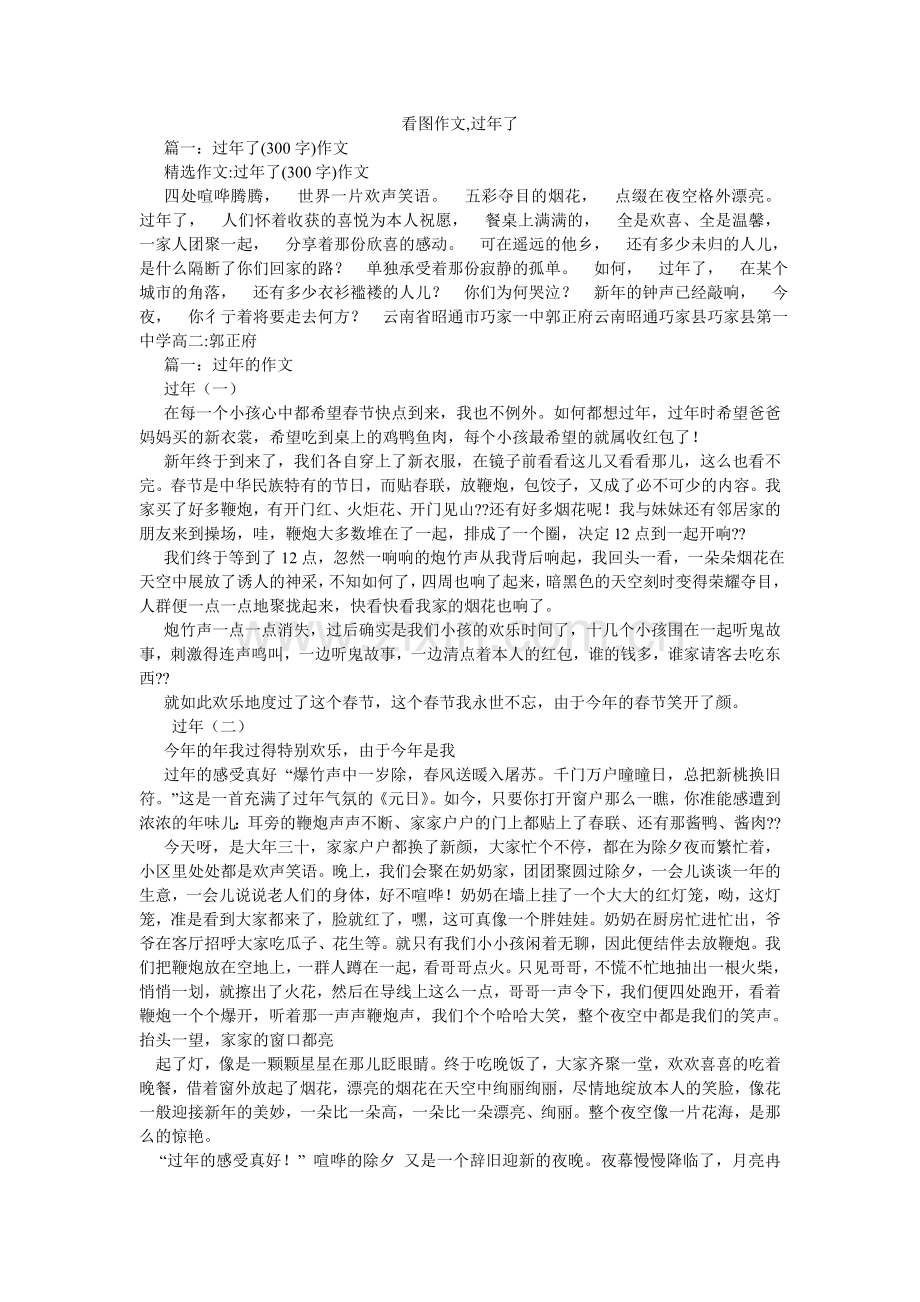 看图作文,过年了.doc_第1页