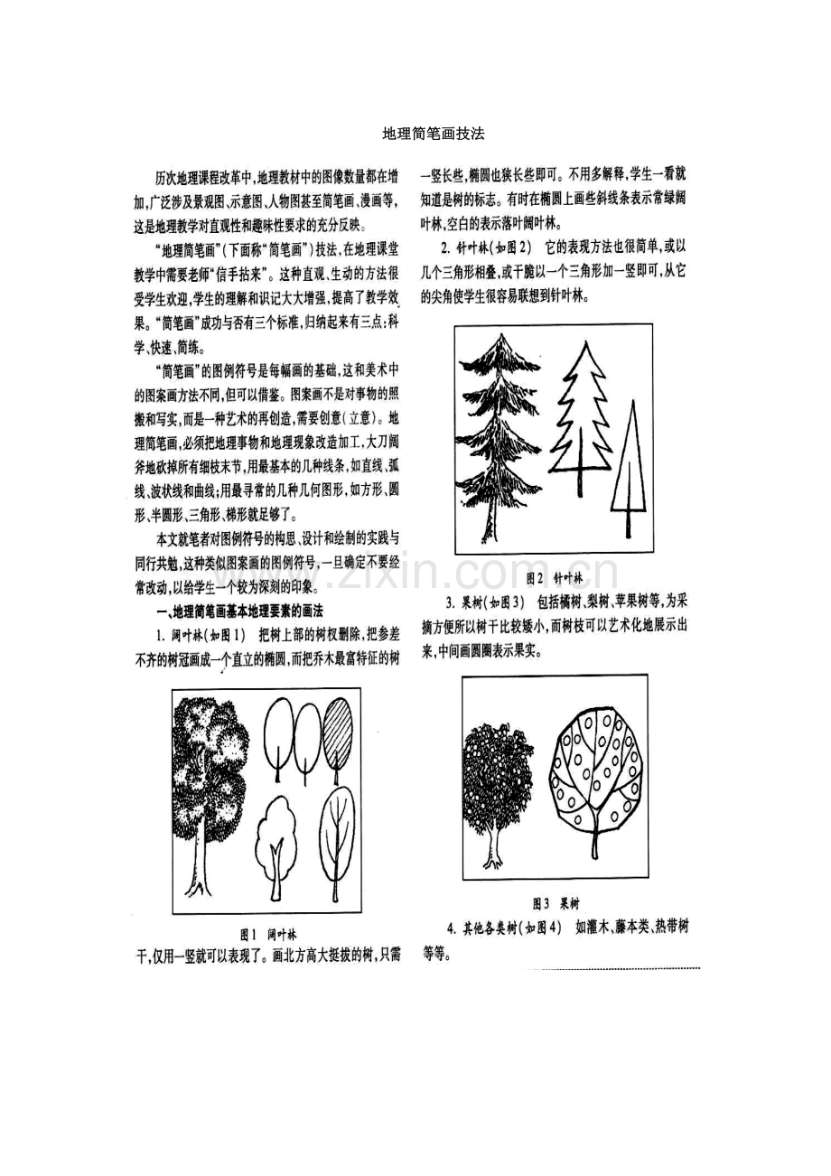 地理教师简笔画技法.doc_第1页