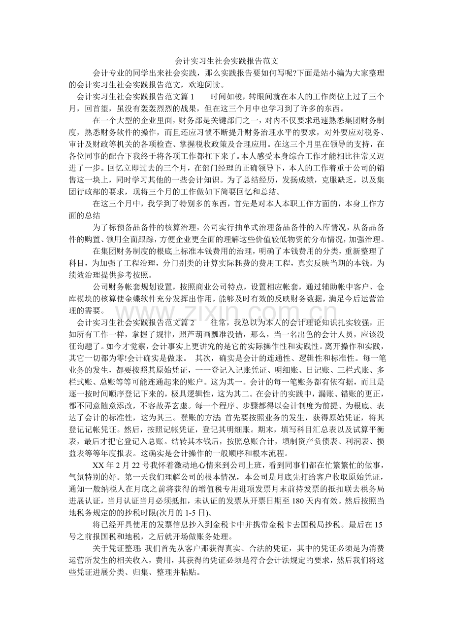 会计实习生社会实践报告范文.doc_第1页