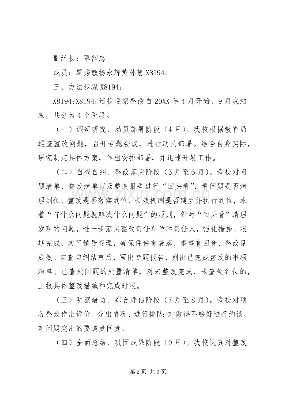 关于对区委201X年第二巡察组发现问题自查自纠工作实施方案.docx_第2页