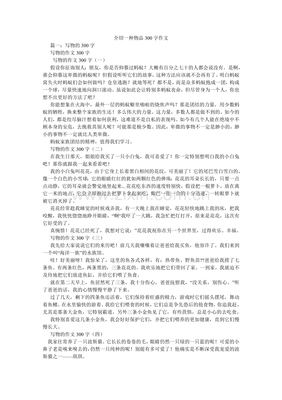 介绍一种物品300字作文.doc_第1页