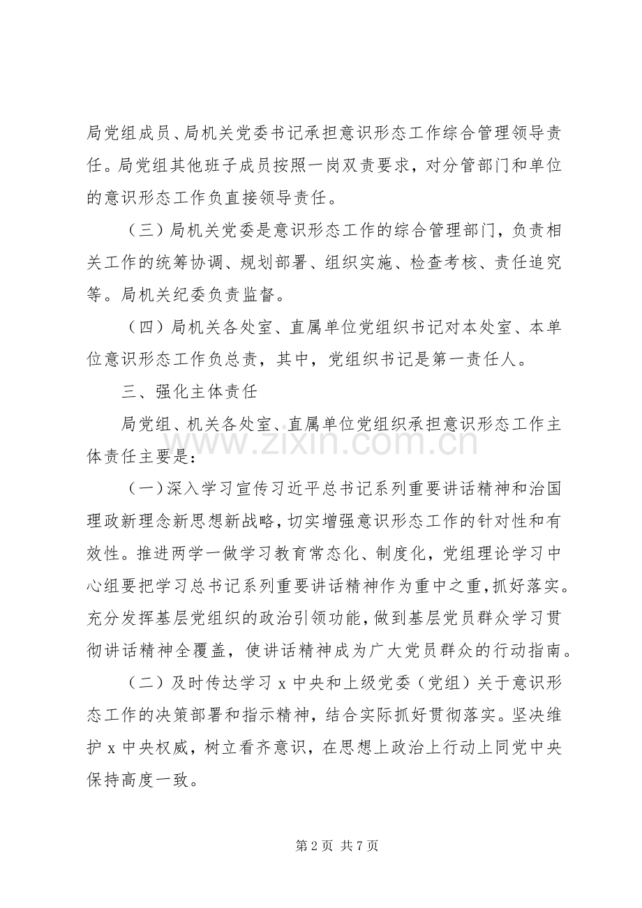 局落实党组织意识形态工作责任制方案 .docx_第2页