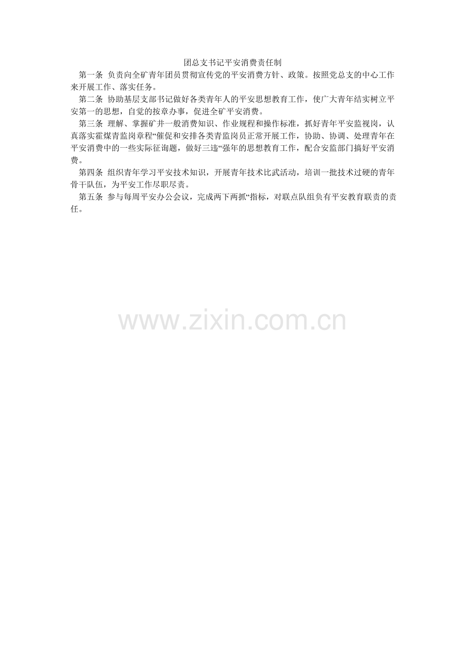 团总支ۥ书记安全生产责任制.doc_第1页