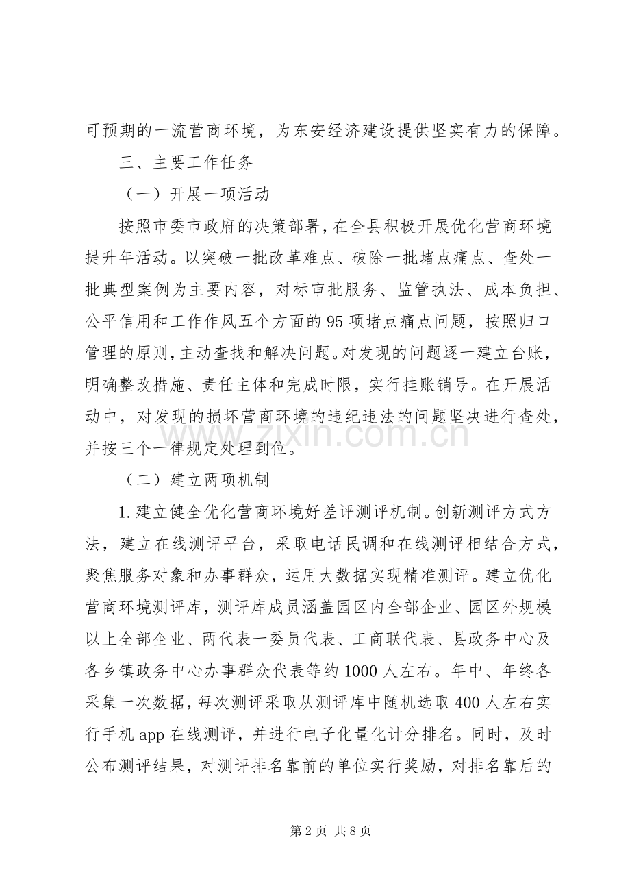 XX县XX年优化营商环境工作方案 .docx_第2页