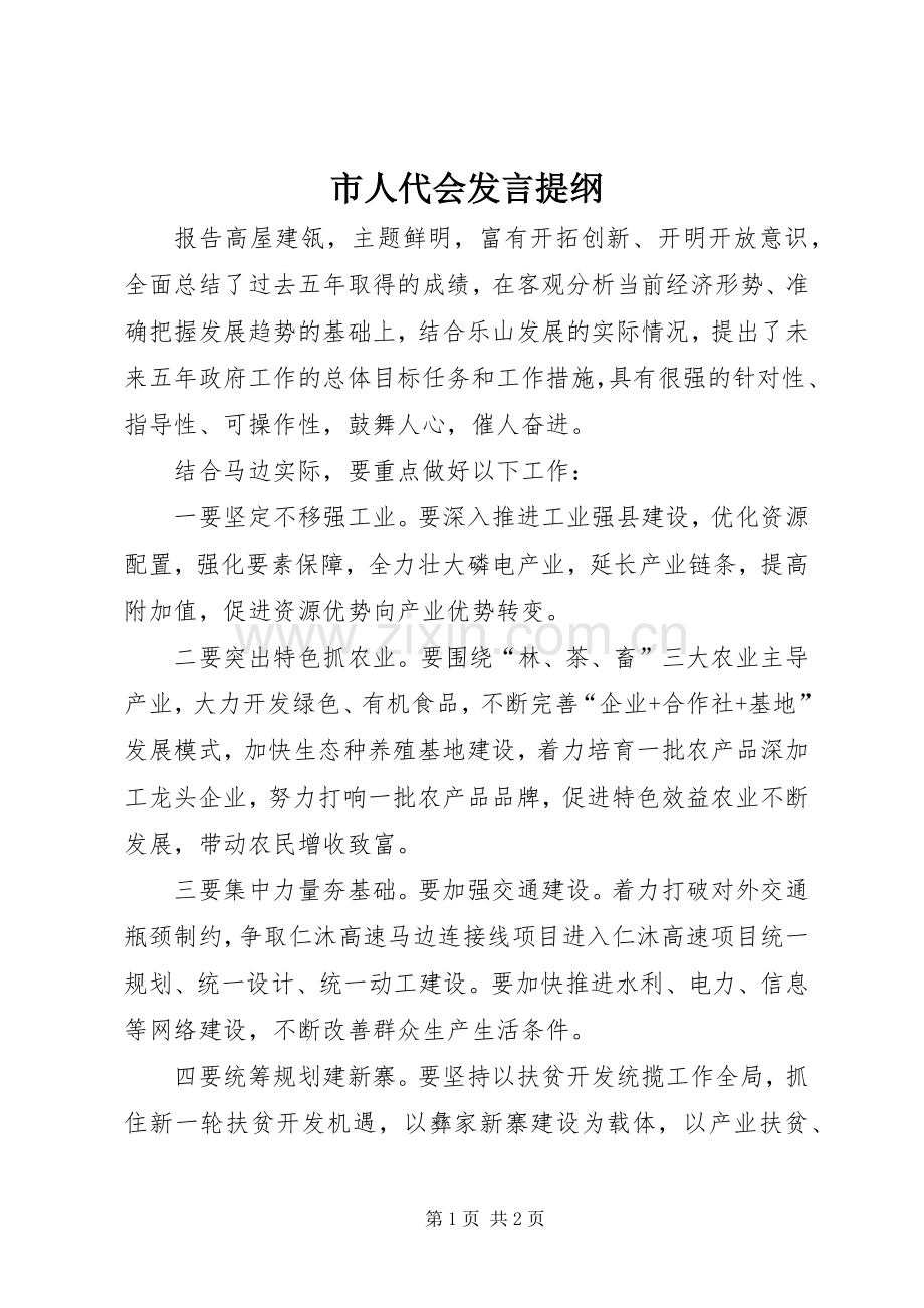 市人代会发言提纲.docx_第1页