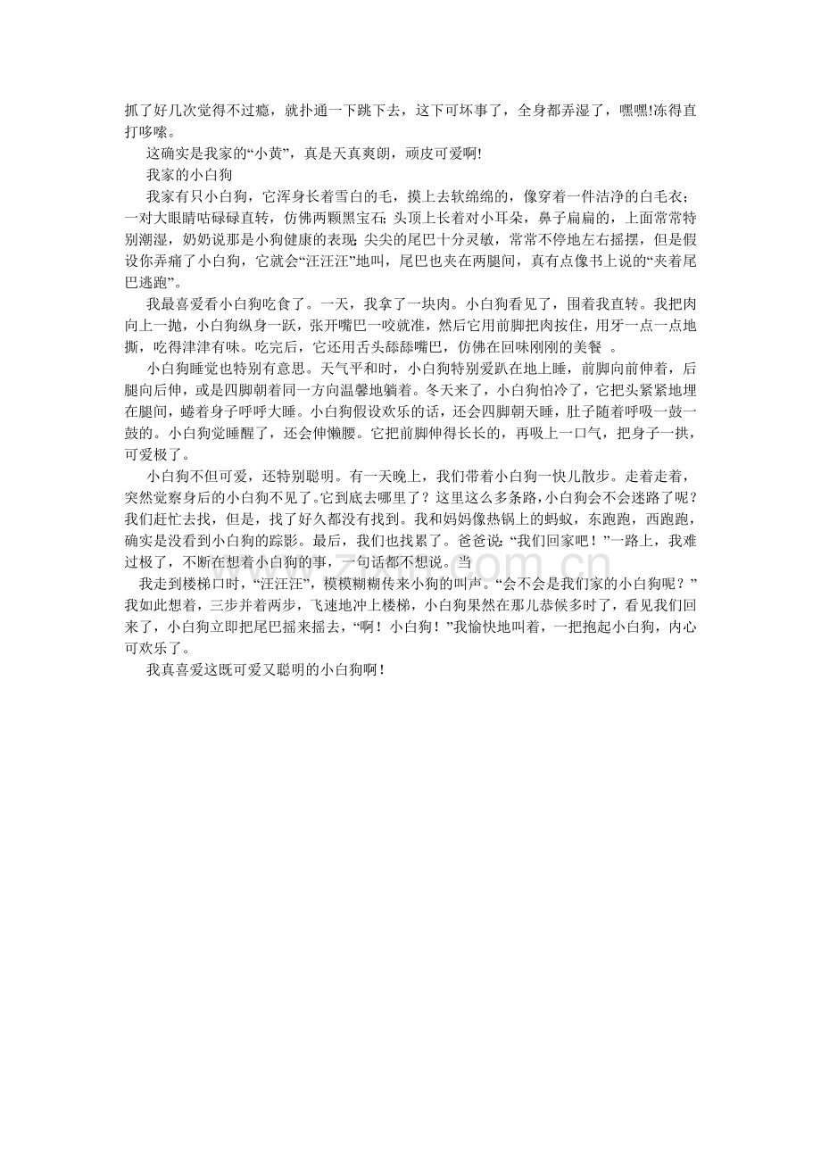 描写小狗的作文.doc_第2页