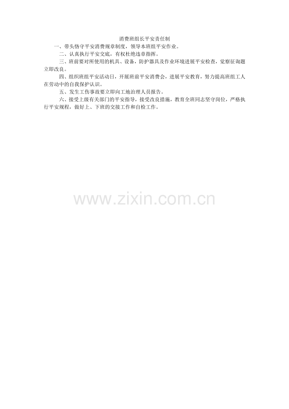 生产班ۥ组长安全责任制.doc_第1页