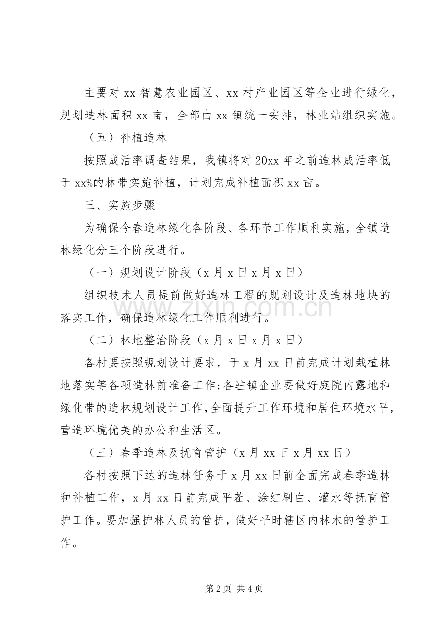 乡镇20XX年春季植树造林方案.docx_第2页