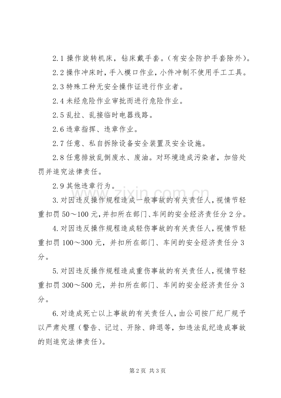 公司安全生产奖罚规章制度.docx_第2页
