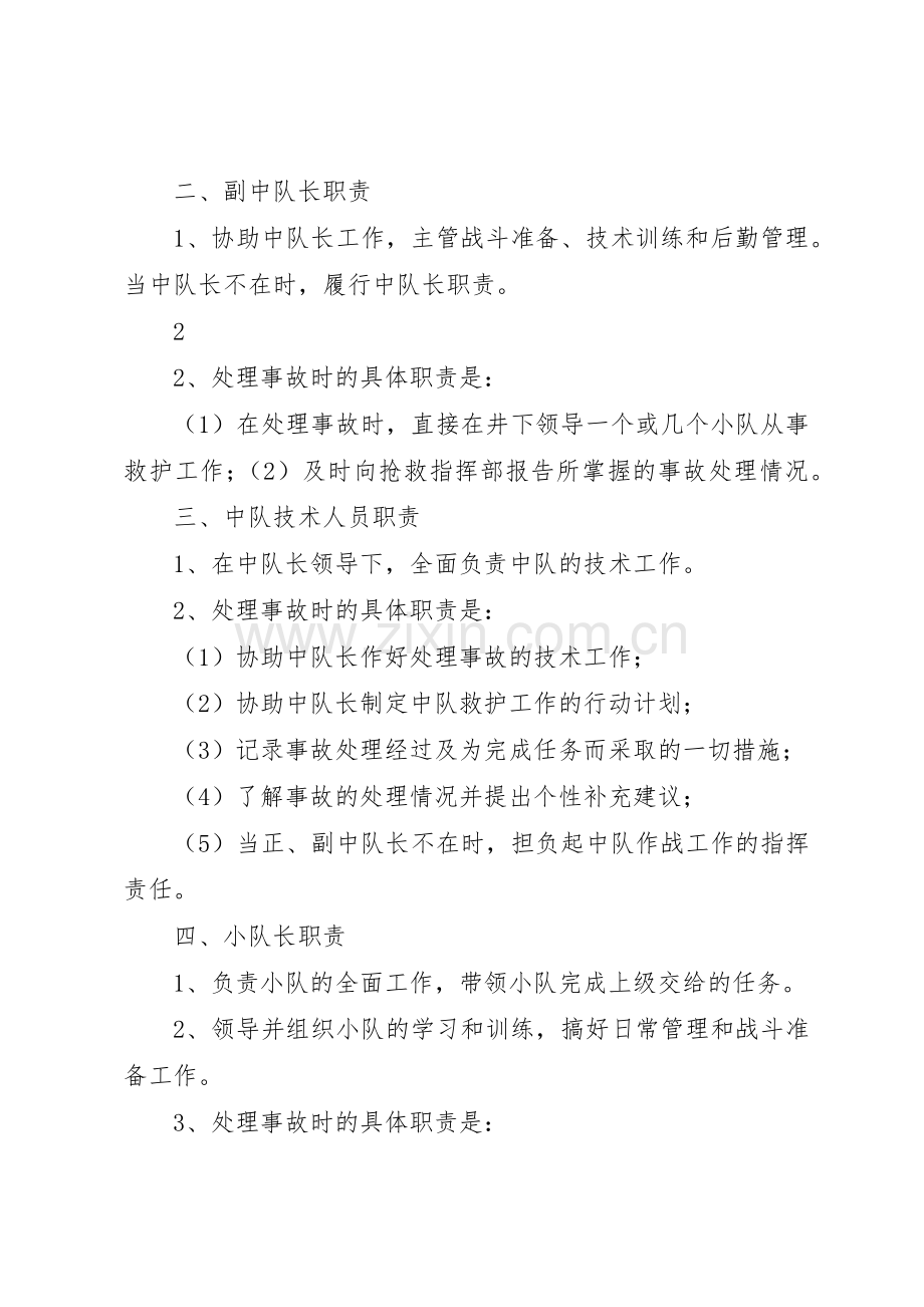 辅助矿山救护队岗位责任制与管理规章制度细则上墙.docx_第2页