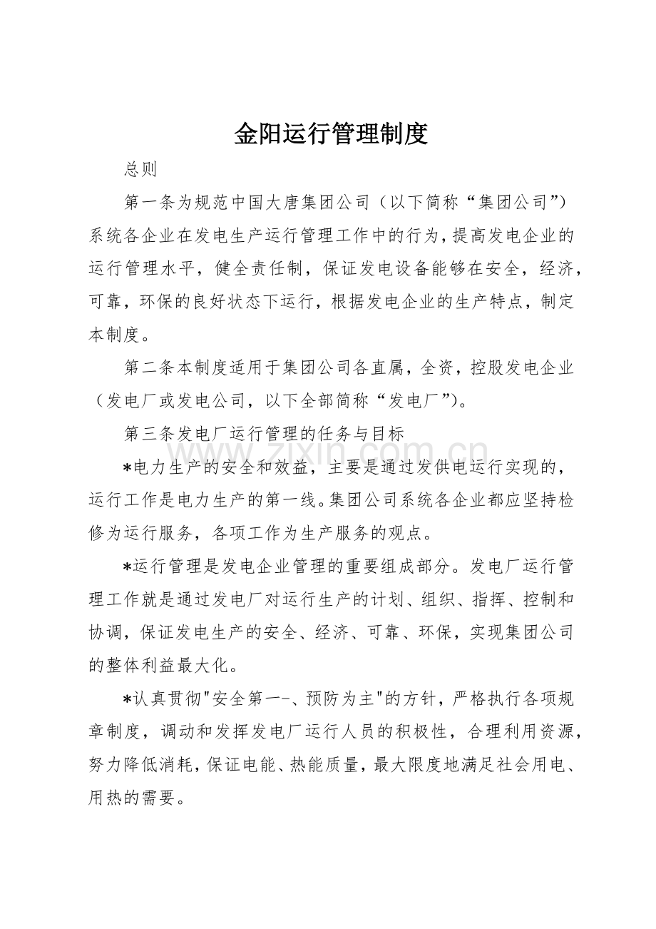 金阳运行管理规章制度细则.docx_第1页
