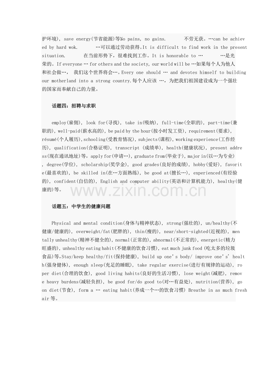 英语指导： 高考英语作文热点词汇汇编.doc_第2页
