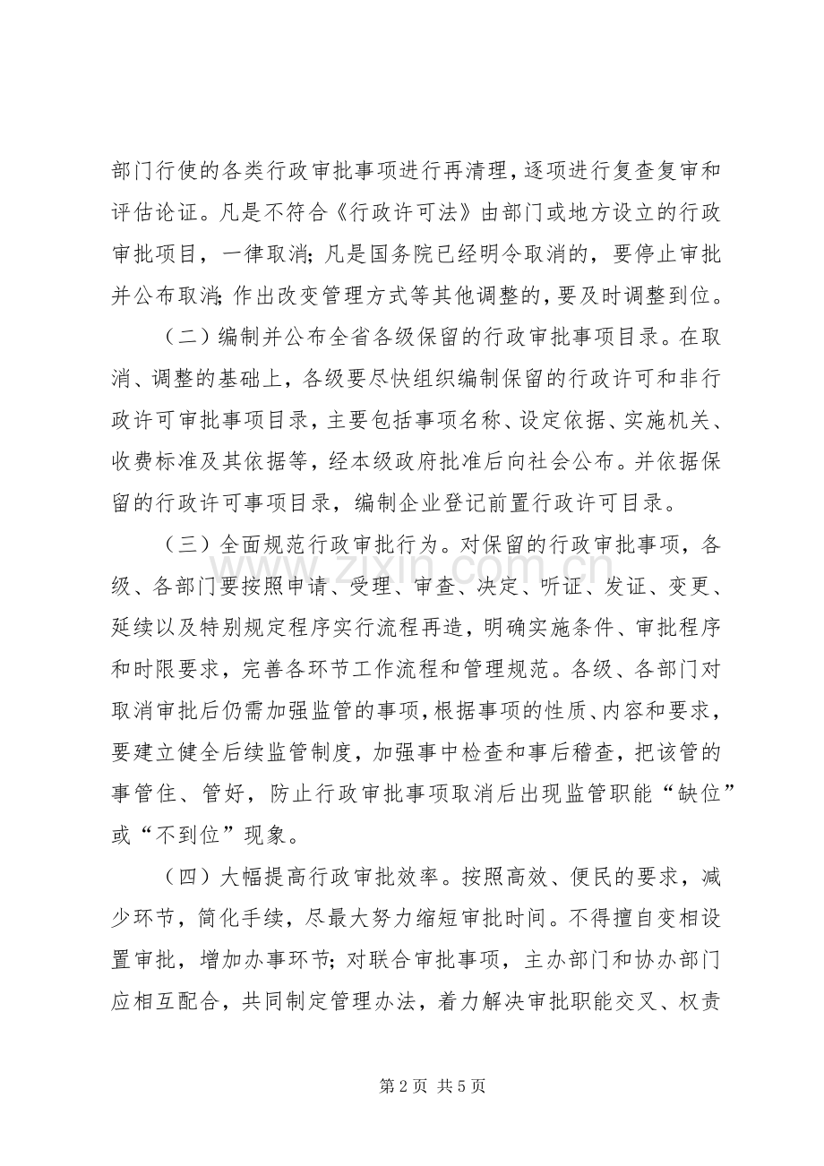 行政审批规章制度改革的实施意见 .docx_第2页