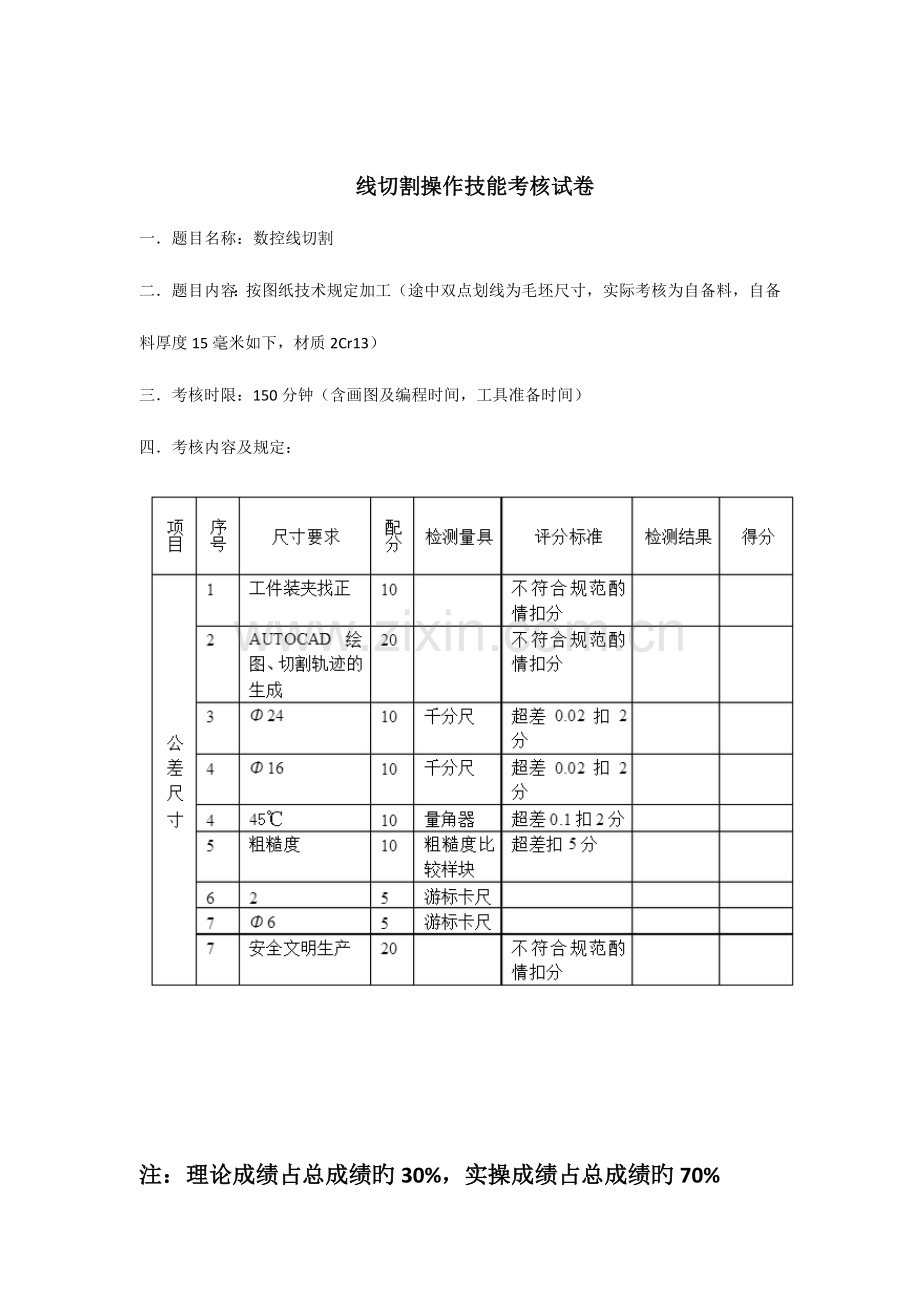 2023年数控线切割中级工试题.doc_第2页