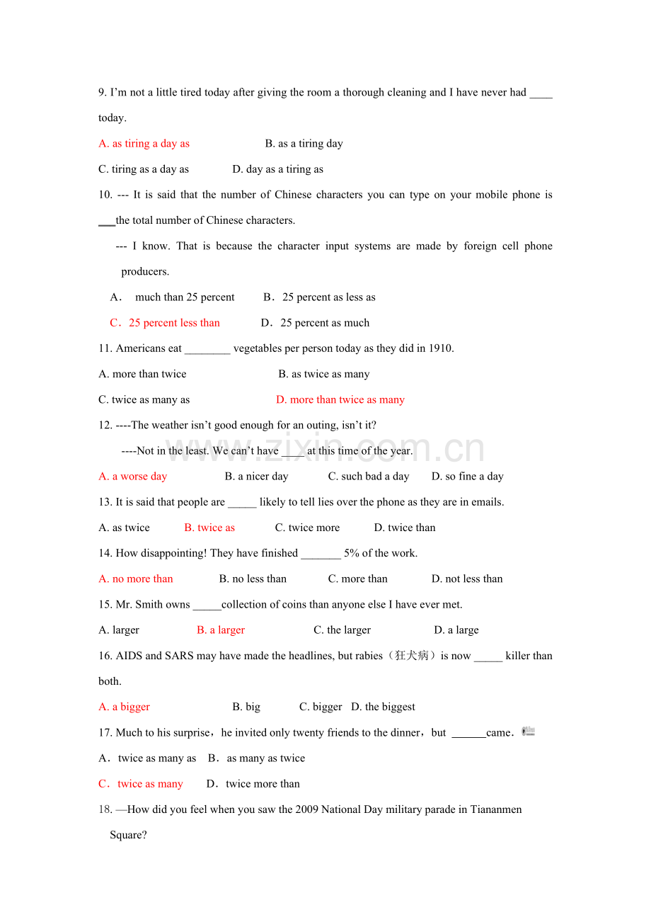 词汇语法知识—比较级和最高级.doc_第2页