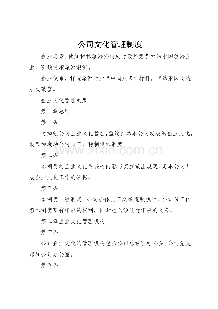 公司文化管理规章制度细则.docx_第1页
