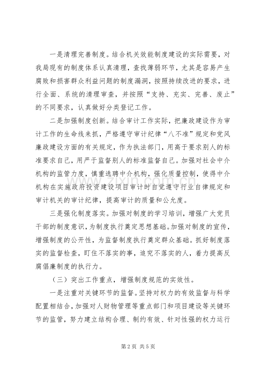 审计局反腐倡廉规章制度执行情况自查报告.docx_第2页