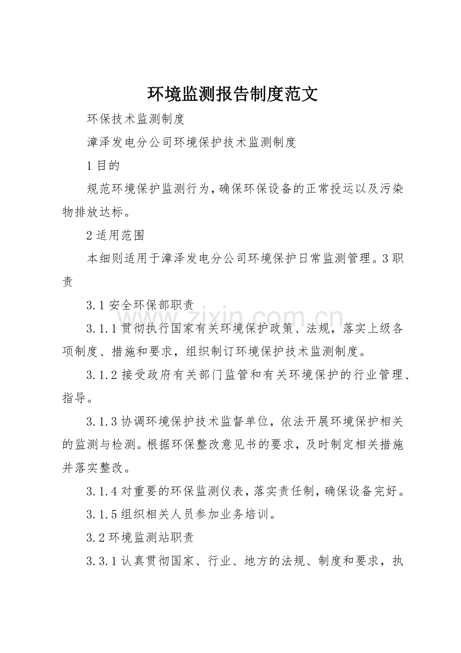 环境监测报告规章制度细则范文.docx_第1页