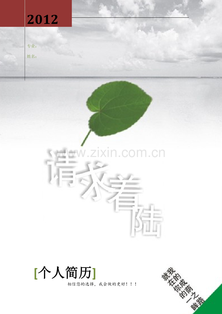 大学生求职简历模版.doc_第1页