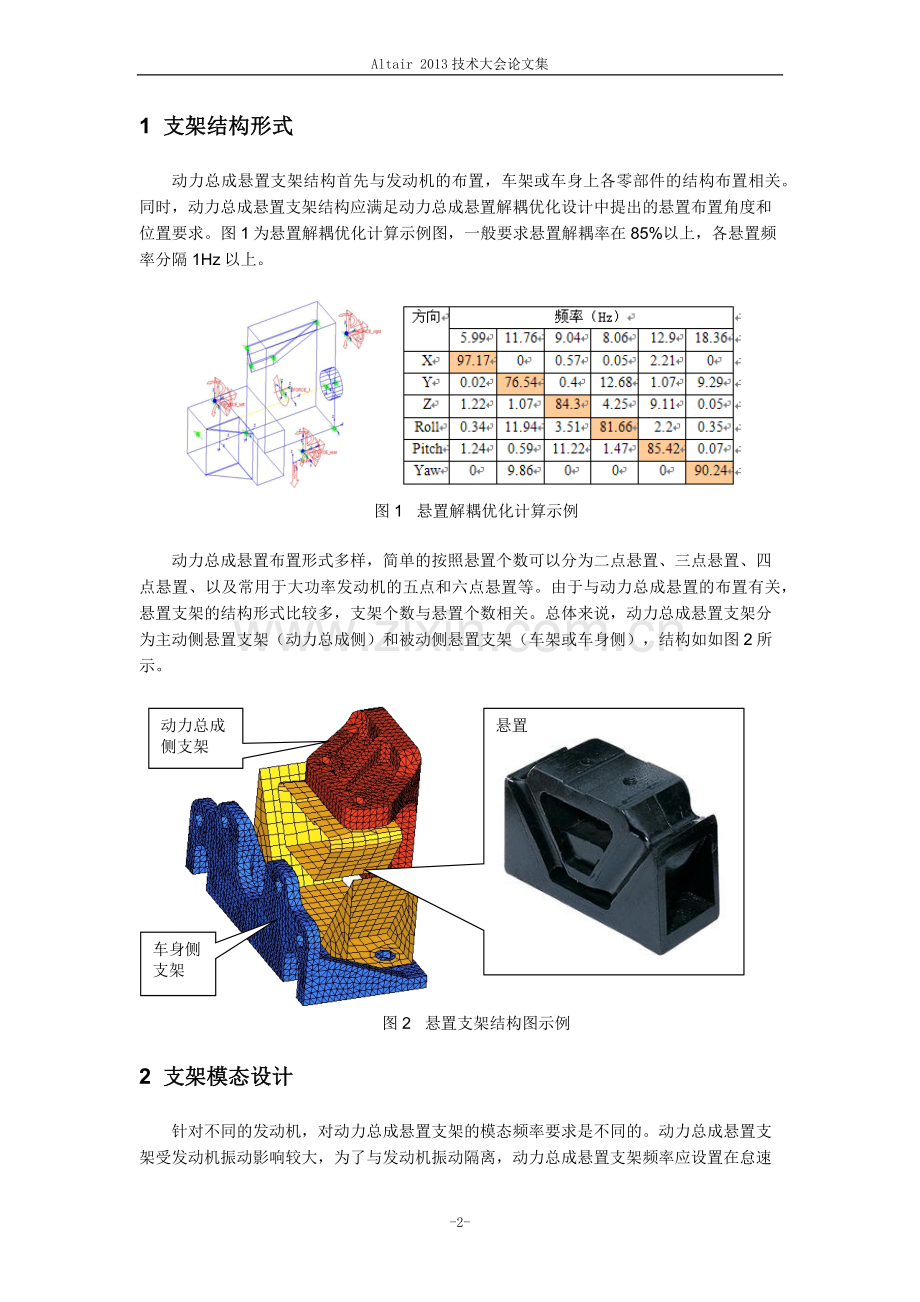 动力总成悬置支架振动噪声设计_辛雨.docx_第2页