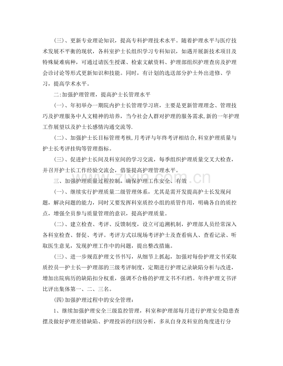 护士个人工作计划范文参考 .docx_第2页