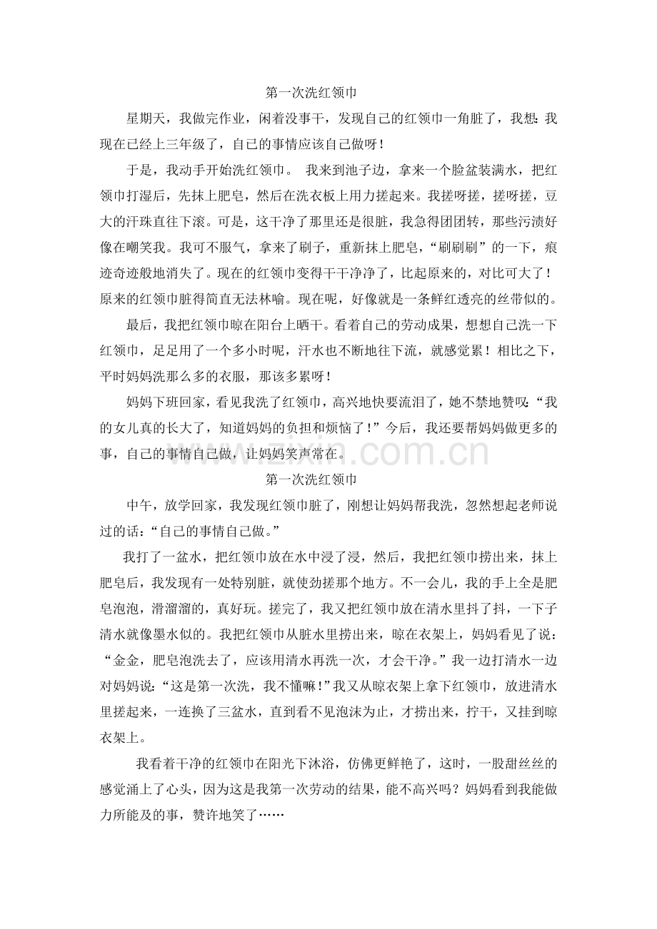 第一次洗红领巾.doc_第1页