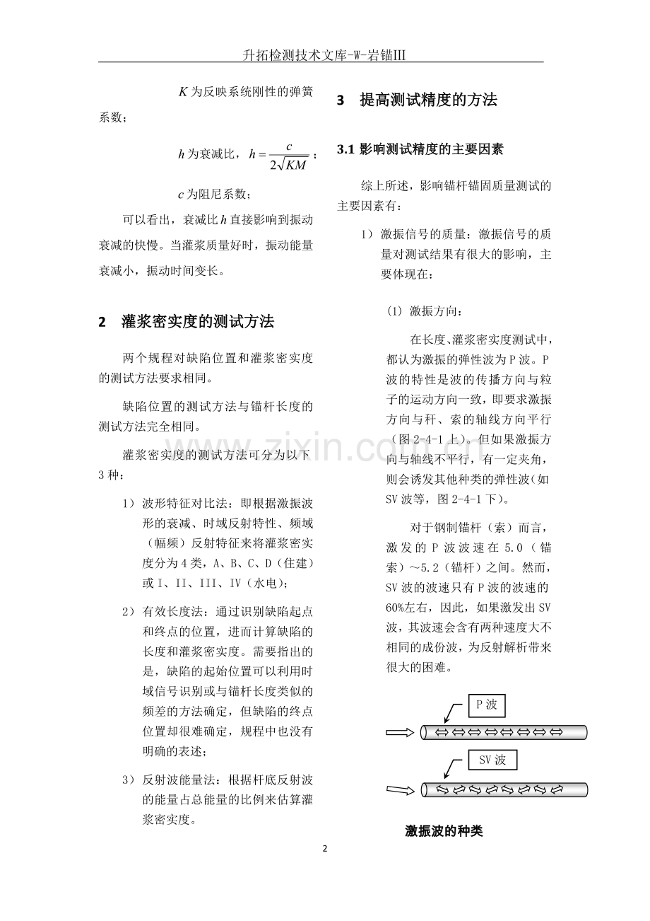 锚杆灌浆密实度测试技术(基于振动衰减特性的灌浆密实度测试方法).doc_第2页