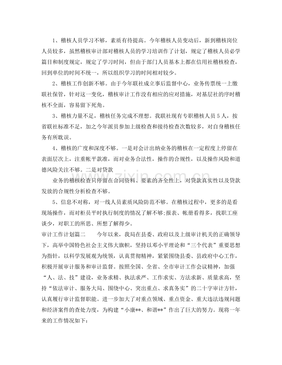 审计计划与工作总结 .docx_第2页