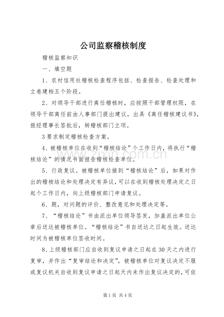 公司监察稽核规章制度(2).docx_第1页
