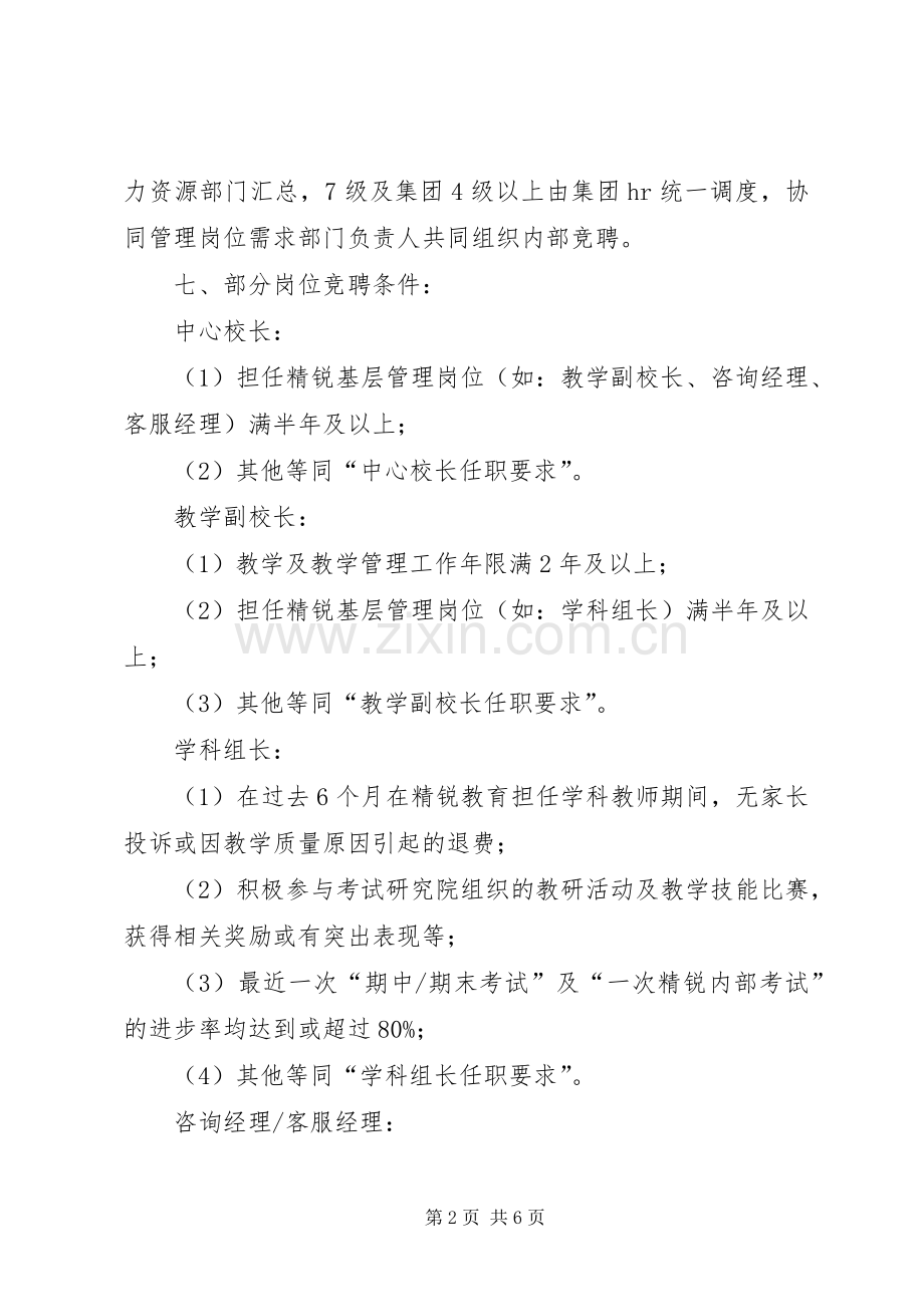 岗位竞聘管理规章制度1[五篇范例](2).docx_第2页