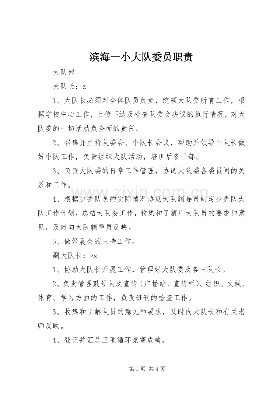 滨海一小大队委员职责要求.docx_第1页