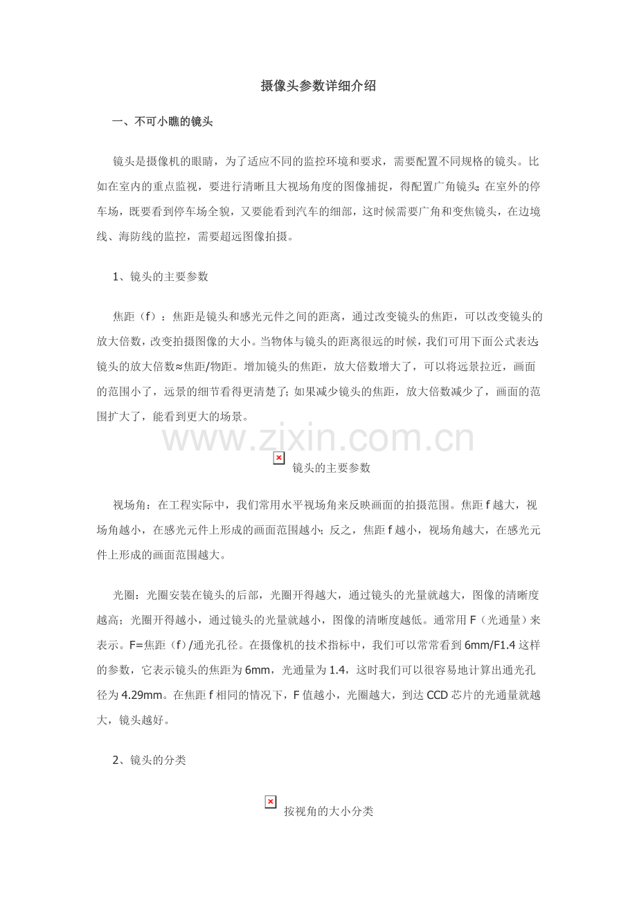 摄像头参数详细介绍1.doc_第1页