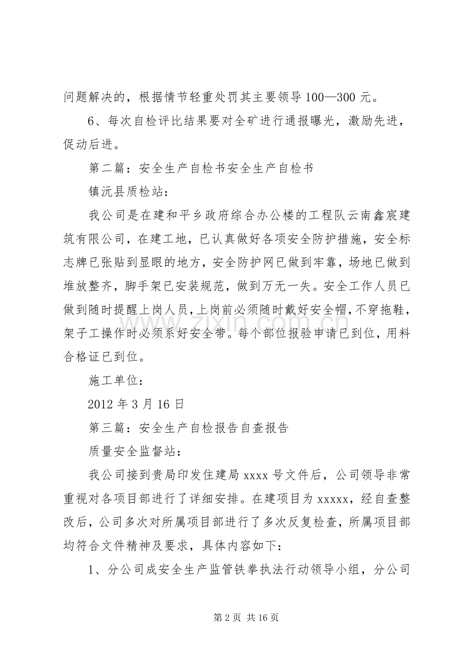 安全生产自检规章制度.docx_第2页