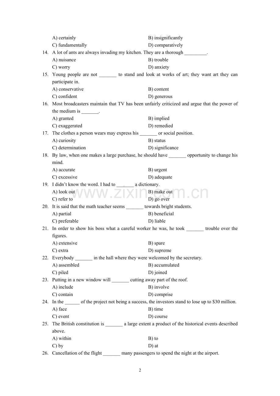 CET4核心词汇练习.doc_第2页