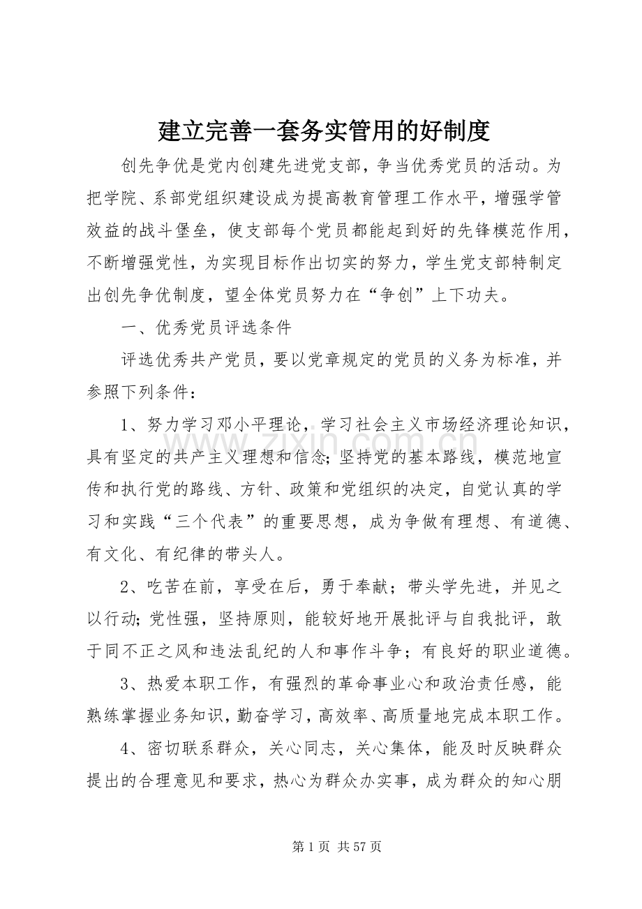 建立完善一套务实管用的好规章制度.docx_第1页