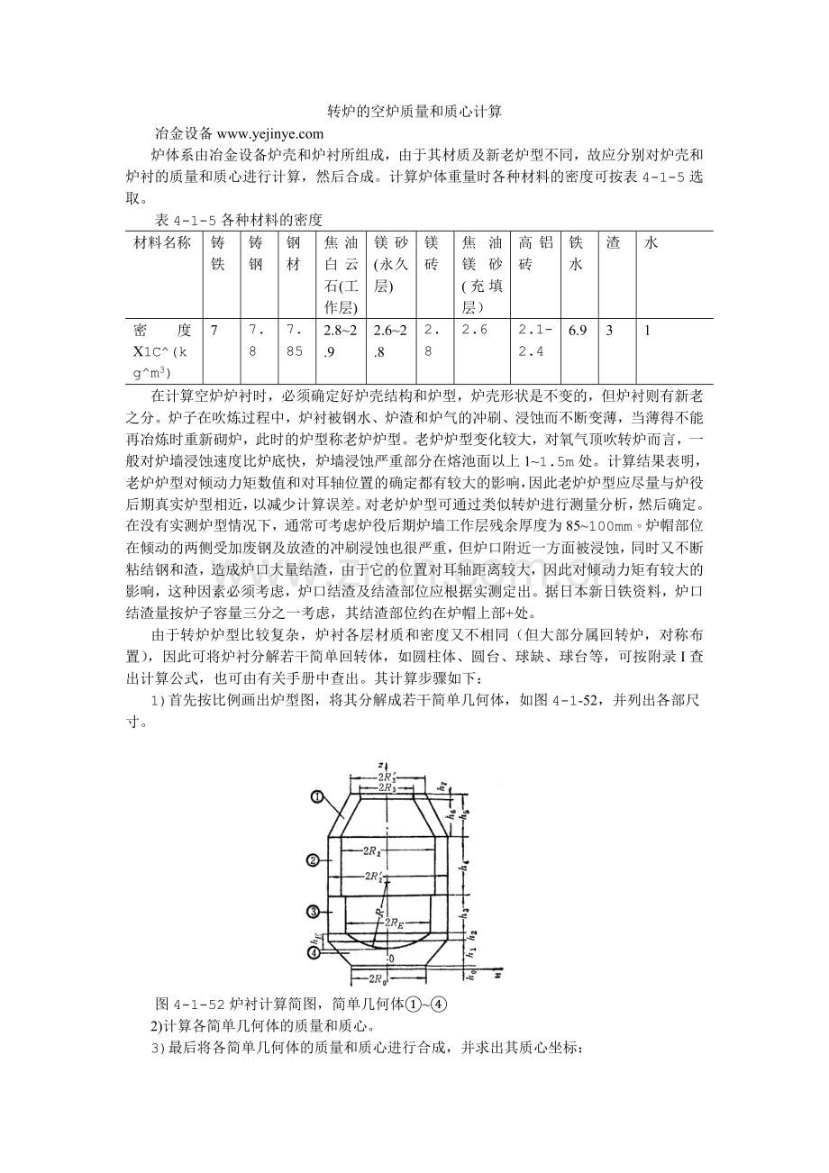 转炉的空炉质量和质心计算.doc_第1页