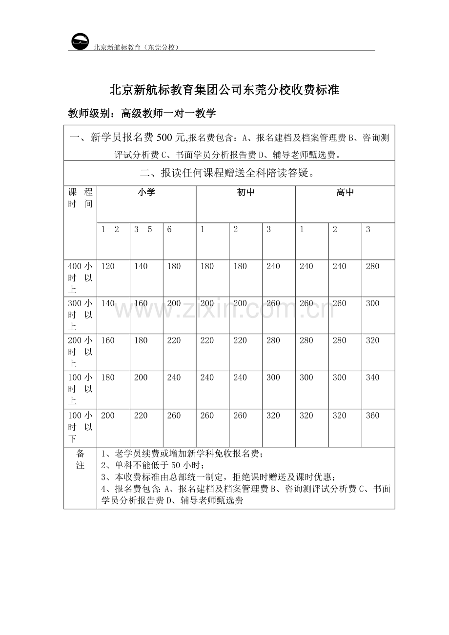 收费标准表格.doc_第2页