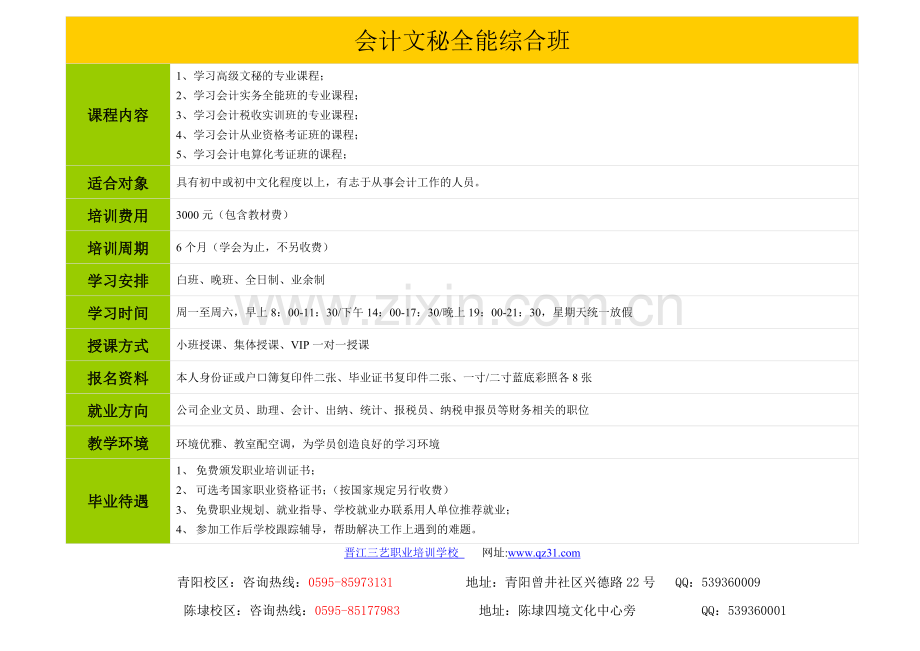 会计文秘全能综合班.doc_第1页
