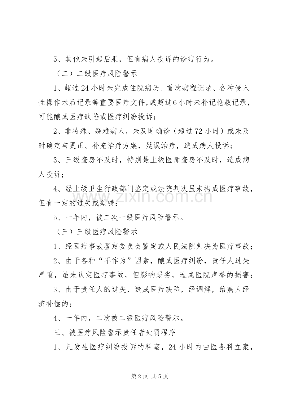 医院医疗风险预警规章制度细则.docx_第2页