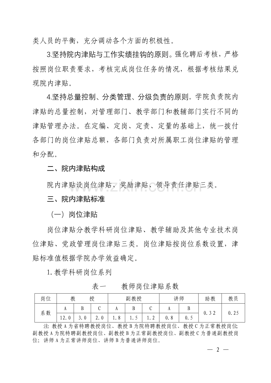 安阳工学院院内津贴分配暂行办法.doc_第2页