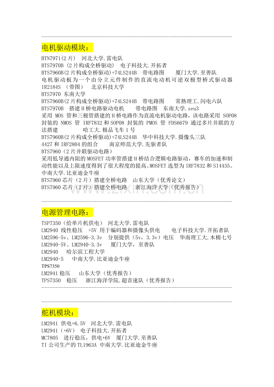 飞思卡尔-第七届-模块总结.doc_第1页