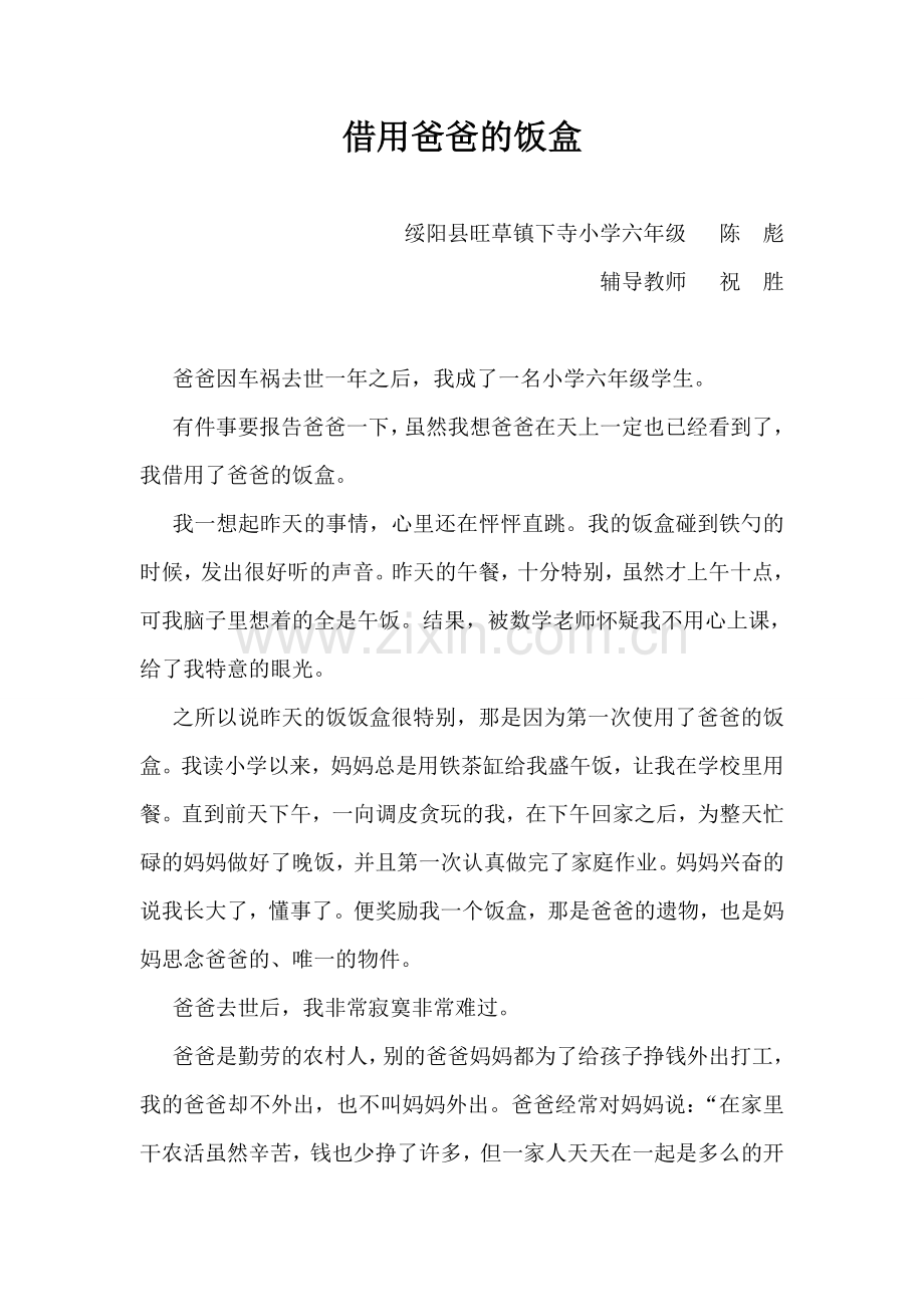 借用爸爸的饭盒.doc_第1页
