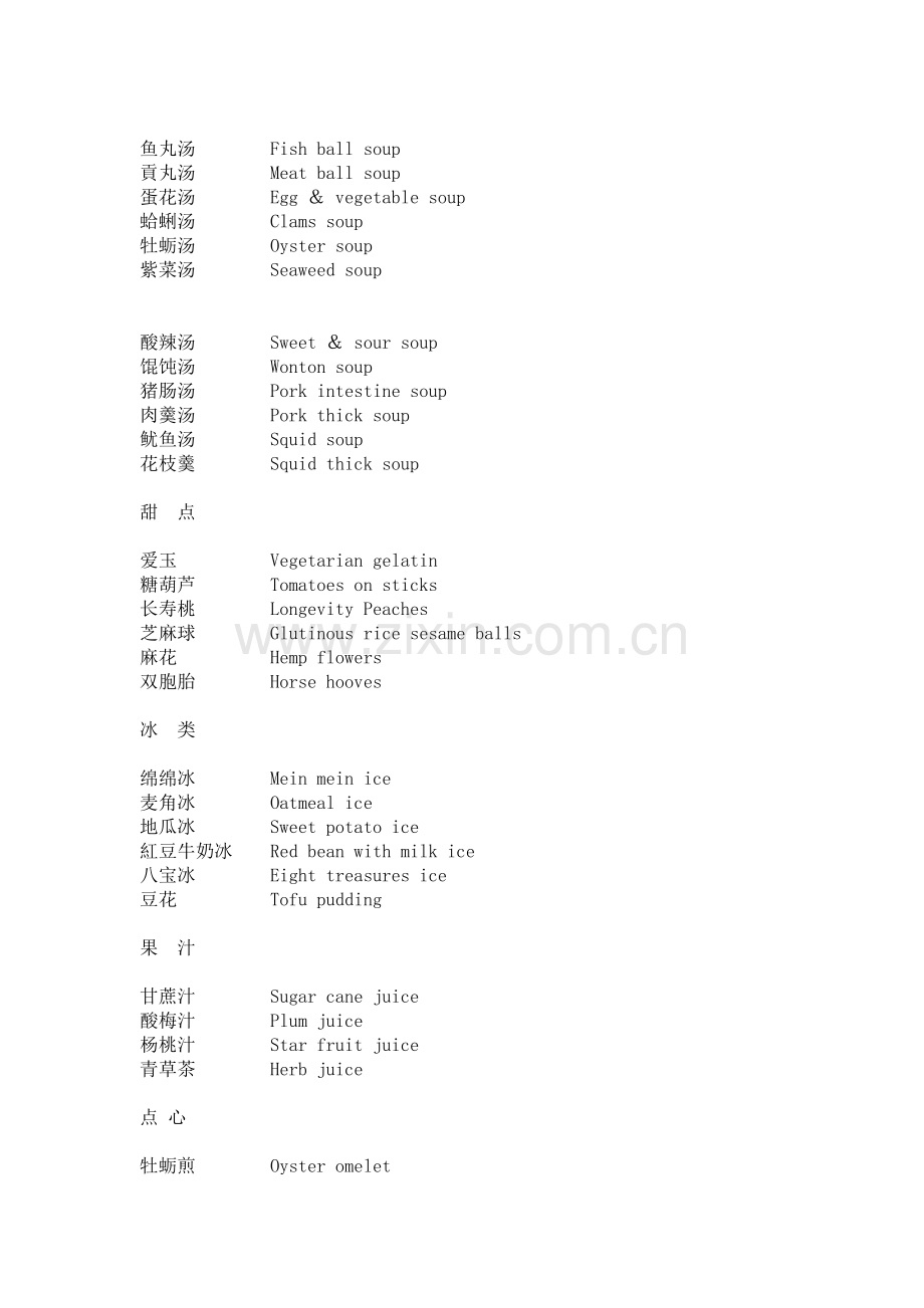 中国特色小吃的英文翻译.doc_第2页