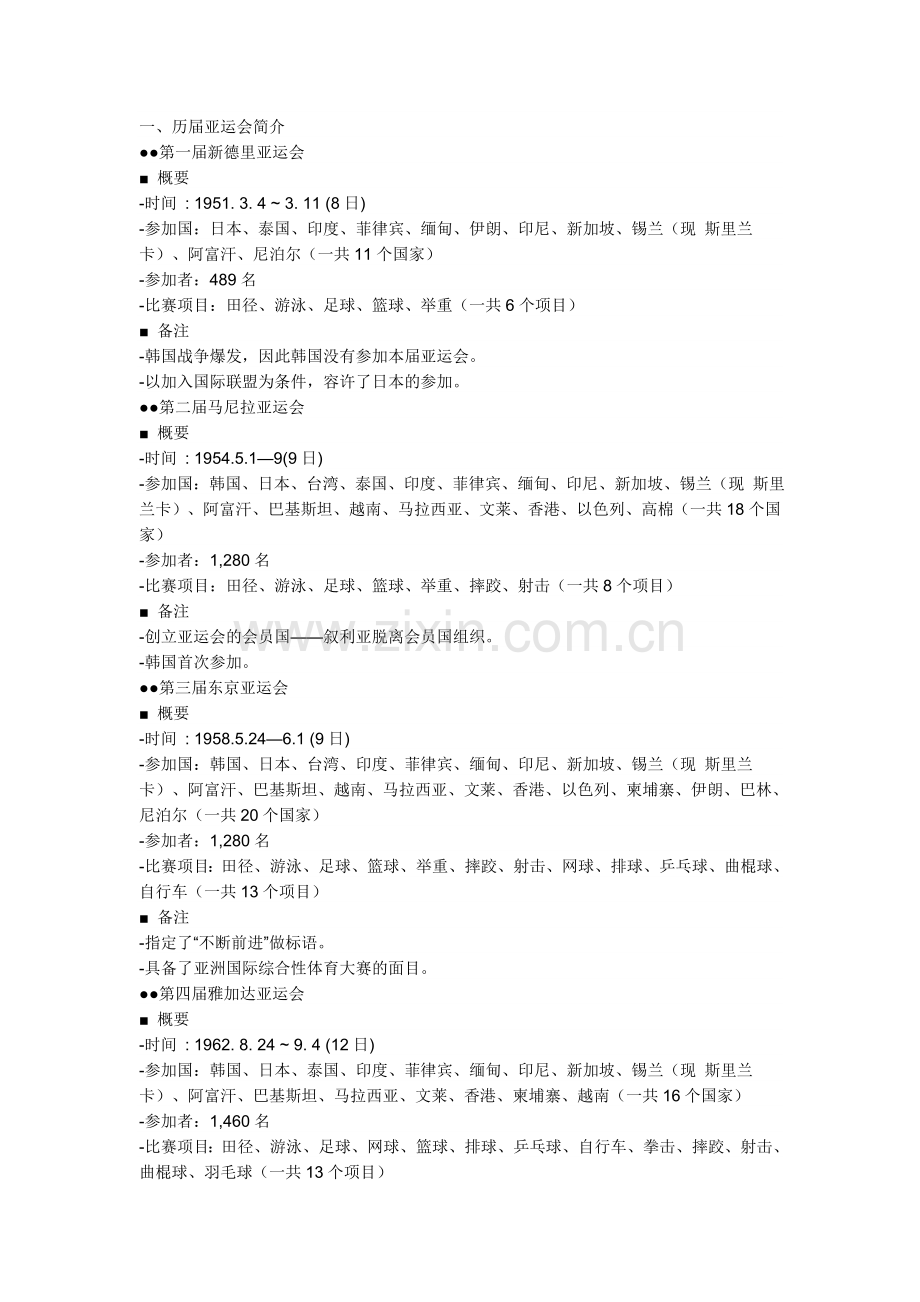 历届亚运会简介.doc_第1页