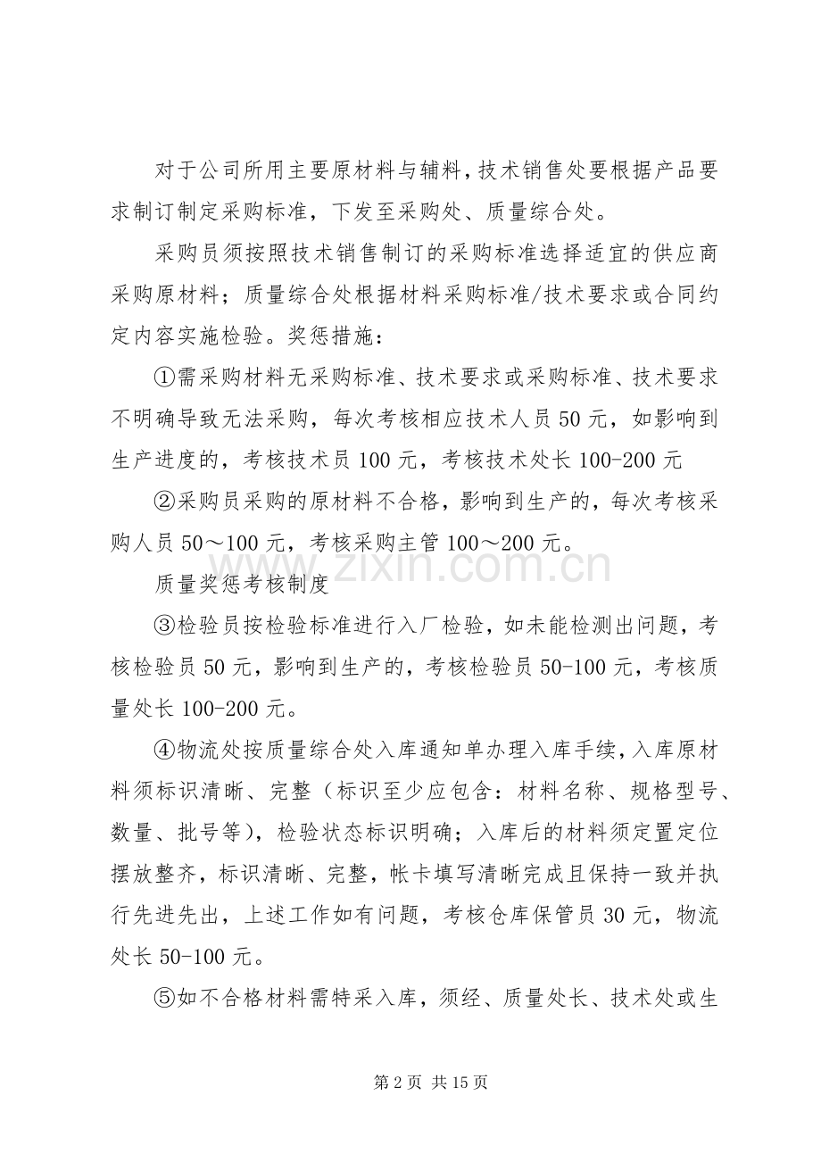质量奖惩考核规章制度5篇.docx_第2页
