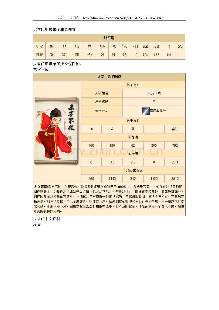 大掌门甲级弟子图鉴.doc_第1页