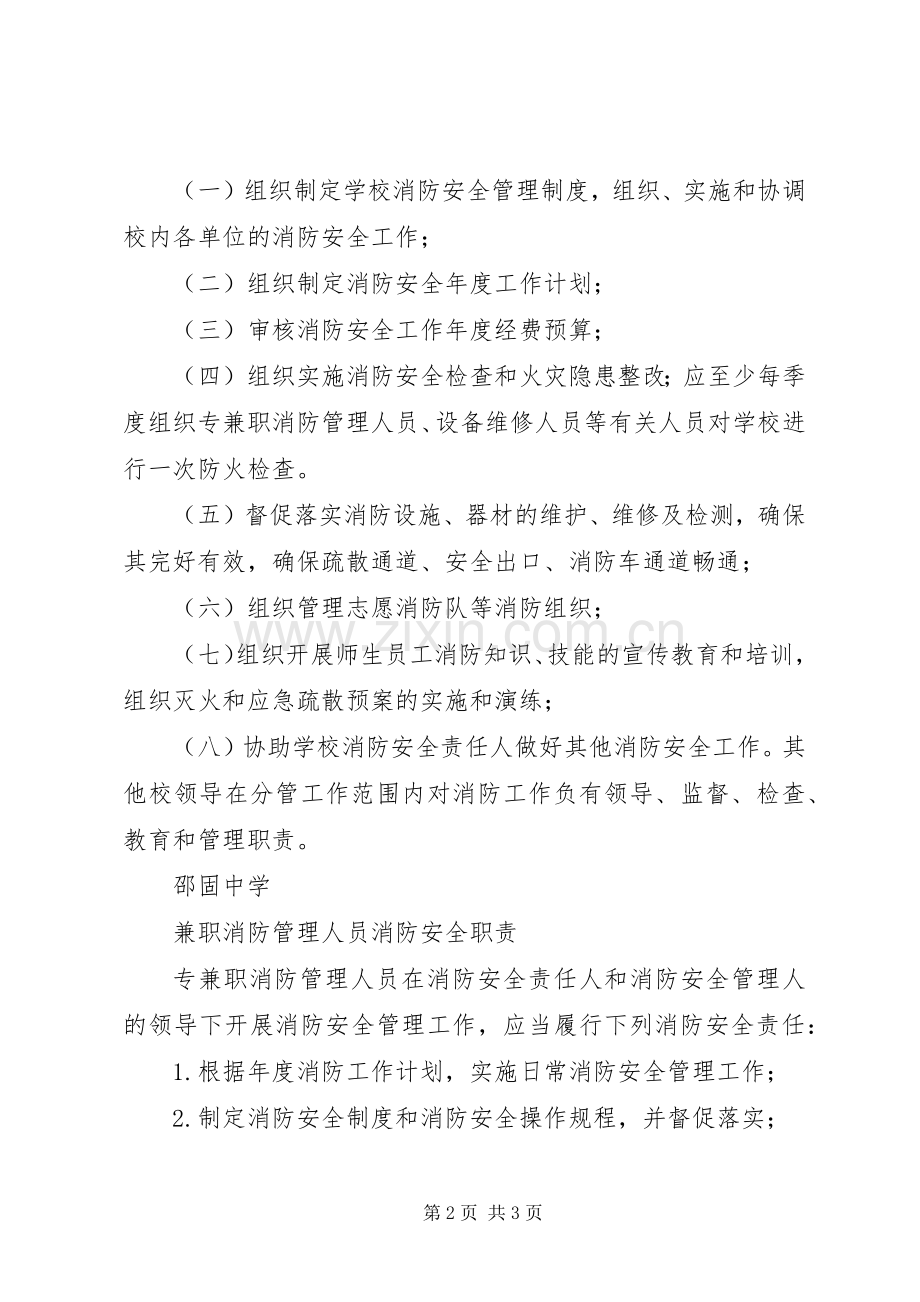 学校消防安全责任人职责要求.docx_第2页