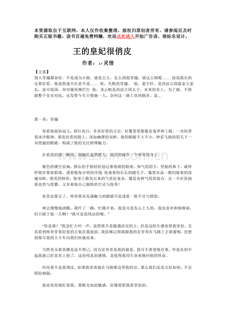 王的皇妃很俏皮.doc_第1页