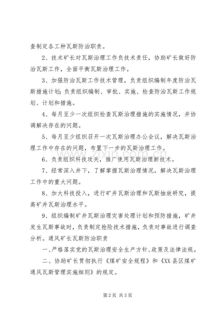 矿长瓦斯防治职责要求.docx_第2页